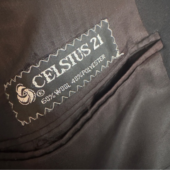 Vintage Perry Ellis Double-Breasted Navy Blazer 40R - Picture 7 of 9